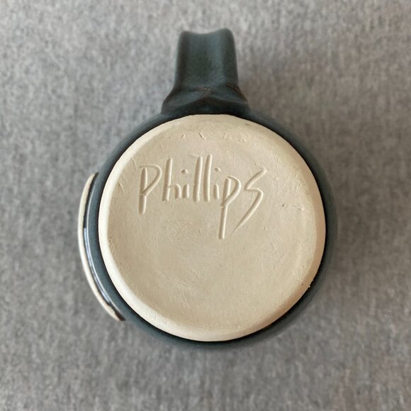 Artisan Blue Aries Zodiac Theme Ceramic Embossed Coffee Mug - Picture 7 of 8